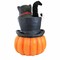 Bethany Lowe 21.0 Inch Top Hat Surprise Jack O' Lantern Halloween Figurine , Lightweight Halloween Decor Halloween Black Cat